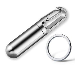 Titanium Keychain Pill Holder for Outdoor Adventures