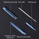 WANERSEN 3D Tactical Titanium Signature Pen, Blue