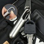 Titanium Keychain Pill Holder for Outdoor Adventures