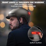 Shinmax Titanium Gray Cycling Helmet with LED Lights