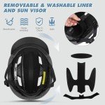 Shinmax Titanium Gray Cycling Helmet with LED Lights
