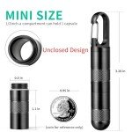 Titanium Micro Pill Holder Keychain for Travel