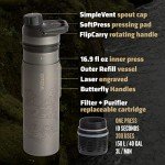 GRAYL UltraPress Titanium Water Purifier Bottle 16.9 oz