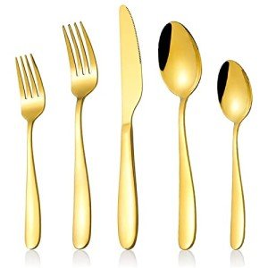 60-Piece Titanium-Plated Cutlery Set for 12