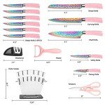 15-Piece Rainbow Titanium Kitchen Knife Set