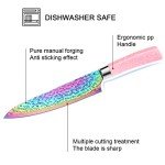15-Piece Rainbow Titanium Kitchen Knife Set
