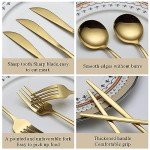 Titanium Gold Plated 60-Piece Flatware Set