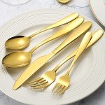 60-Piece Titanium-Plated Cutlery Set for 12