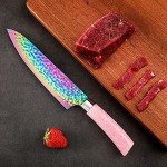 15-Piece Rainbow Titanium Kitchen Knife Set
