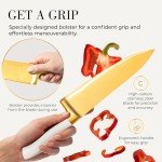 Titanium Coated 14-Piece Gold Knife Set