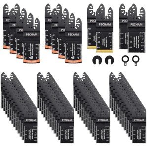 Pecham 64PCS Titanium Oscillating Saw Blades Set