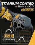16pcs Extra-Long Titanium Oscillating Tool Blades