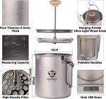 Titanium Camping Pot & French Press Coffee Maker