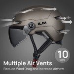 Titanium Bike Helmet with Rechargeable LED Lights