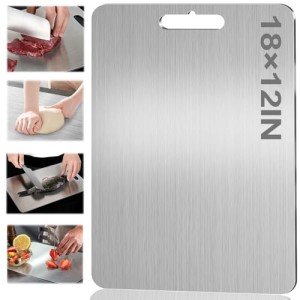 Premium Non-Slip Titanium Cutting Board, Dishwasher Safe