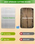 Pure Titanium Reversible Cutting Board for Kitchen