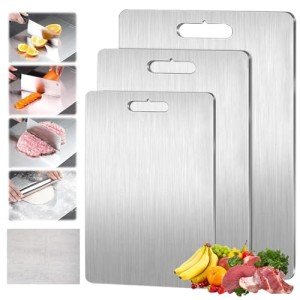 3PCS Double-Sided Food-Grade Titanium Cutting Boards