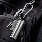 Titanium Portable Pill Case Keychain Organizer