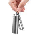Titanium Portable Pill Case Keychain Organizer