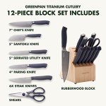 Titanium GreenPan 12-Piece Knife Set