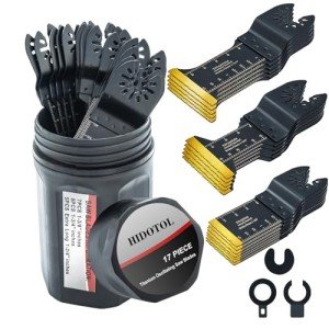 17-Piece Titanium Oscillating Saw Blade Set