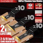 30 Pack Titanium Oscillating Tool Blades Set