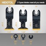 17-Piece Titanium Oscillating Saw Blade Set