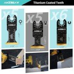 16-Piece Titanium Oscillating Saw Blades Set