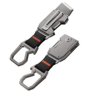 Titanium Keychain Pocket Knife with Carabiner