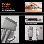 Titanium Keychain Pocket Knife with Carabiner