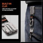 Titanium Keychain Pocket Knife with Carabiner