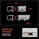 Titanium Keychain Pocket Knife with Carabiner