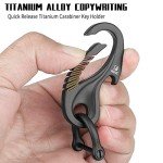 TISUR Heavy Duty Titanium Keychain Carabiner Clip