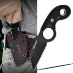 TONIFE Compact Titanium Fixed Blade Knife with Sheath