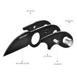 TONIFE Compact Titanium Fixed Blade Knife with Sheath