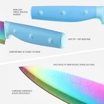 Rainbow Titanium 14-Piece Knife Set with Block