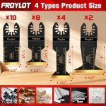 FROY 24pcs Titanium Oscillating Tool Blades Set