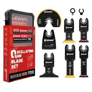 EZARC 7PCS Titanium Oscillating Saw Blade Set