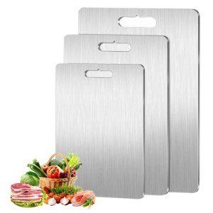 Double-Sided Titanium Cutting Board - 18 x 12 in