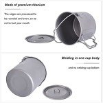 Lightweight Titanium Mug with Lid - 1100ml