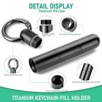 Titanium Keychain Pill Case - Waterproof & Portable