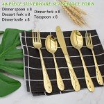 Titanium Plated Flatware Set for 8 – 40 Pieces