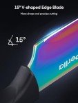 D.Perlla 16-Piece Rainbow Titanium Knife Set
