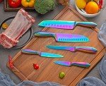 5-Piece Rainbow Titanium Kitchen Knife Set