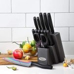 14-Piece Rainbow Titanium Knife Set with Block