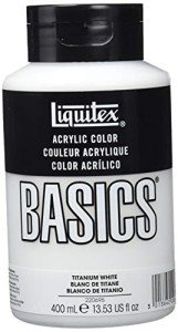 Titanium White Acrylic Paint - 400ml Bottles