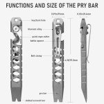 TISUR Titanium EDC Multitool Keychain with Bottle Opener