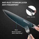 Titanium Plated 8-Inch Chef’s Knife with Guard