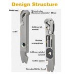 Titanium Pocket Pry Bar and Tool Set
