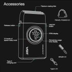 VGR 377 Titanium Electric Foil Shaver for Men
